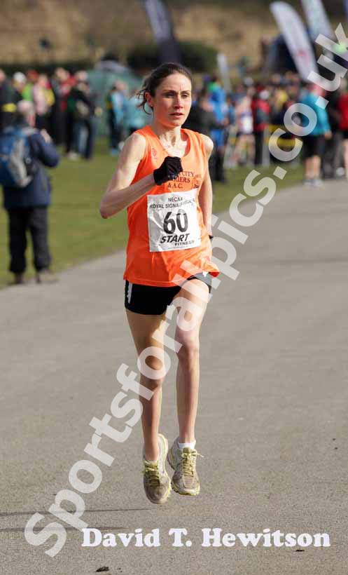 Rosie Smith (Durham City) first leg of the 2013 Royal Signals Road Relay.